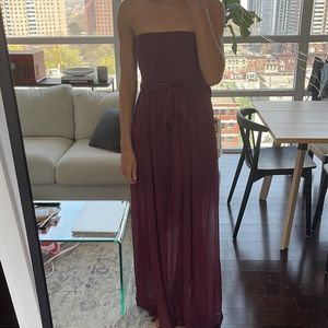 Max and Cleo Burgundy Formal / Prom Strapless Dress Size 2 NWOT